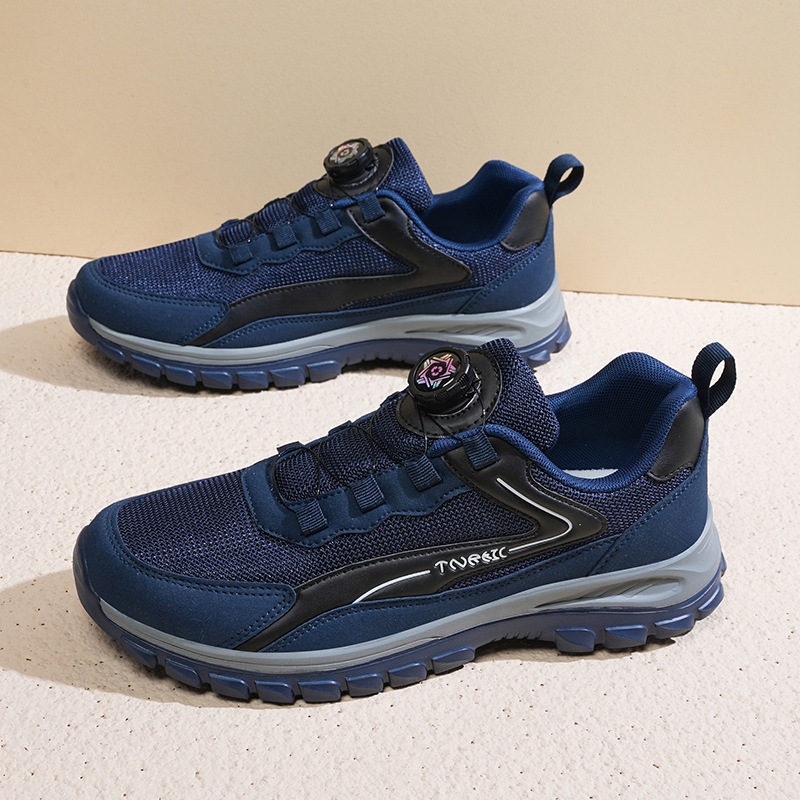 Nuevos zapatos transfronterizos de moda para hombres zapatos para mujeres zapatos de carrera transpirables resistentes al desgaste botón giratorio universal zapatos casuales en stock al por mayor image 6