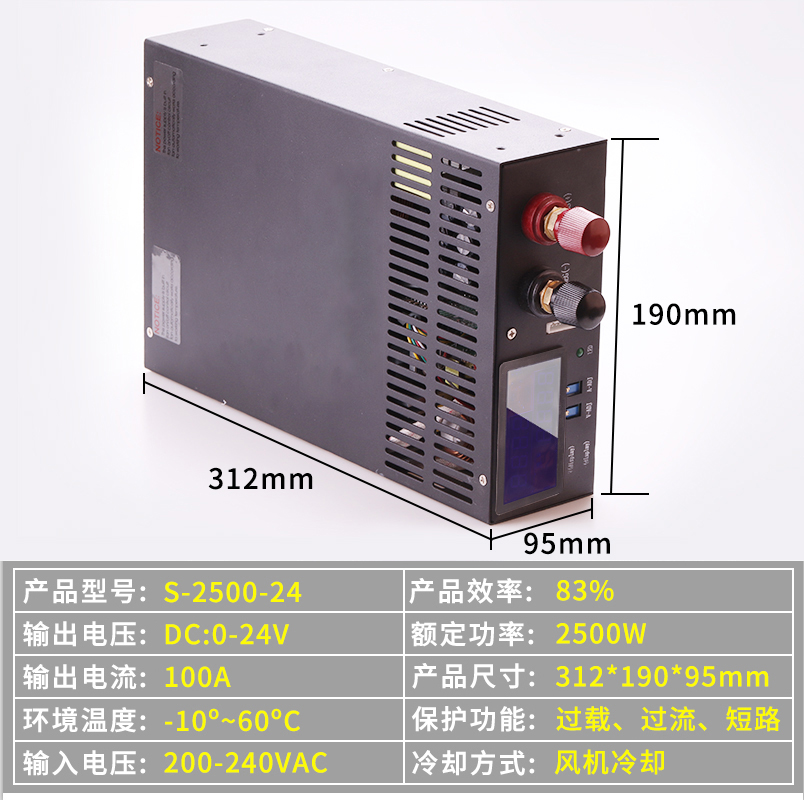24V fuente de alimentación de conmutación de alta potencia 1000W / 1500W 12V100A 48V50A 36V3000W transformador