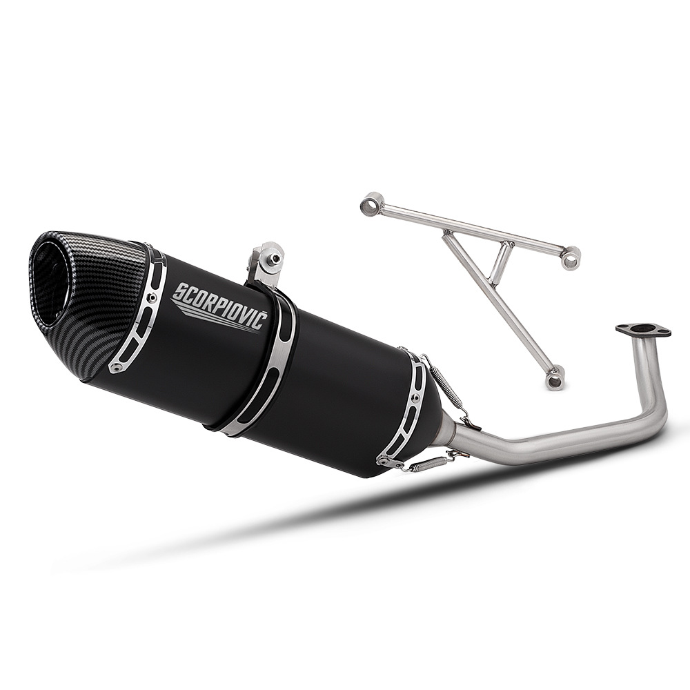 Ns125La Full Exhaust Pipe Modification, Split Front and Rear Sections, F01 Sc Scorpion Cylinder Street Exhaust