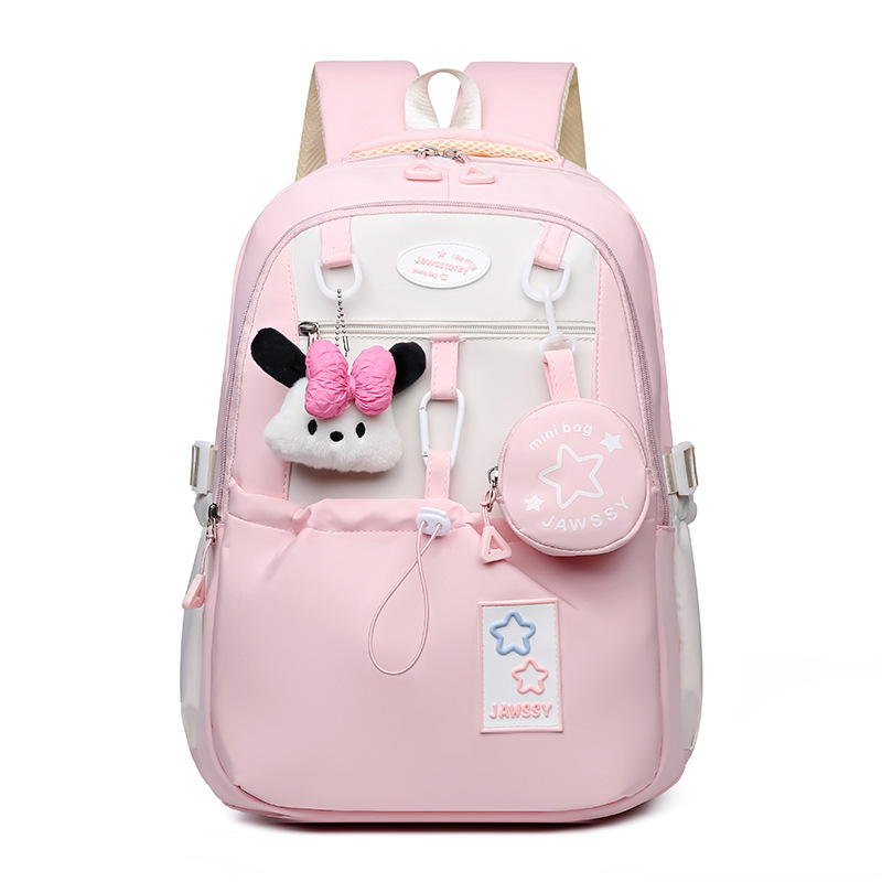 2025 nueva mochila de dibujos animados de escuela secundaria y secundaria mochila de estudiantes de escuela primaria y secundaria de gran capacidad mochila de viaje al aire libre