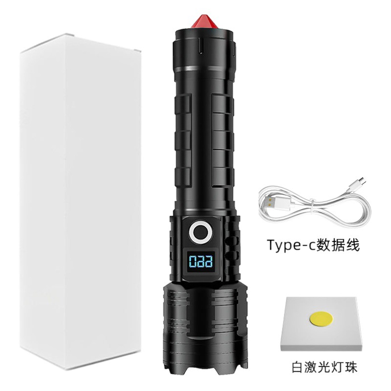 Al Aire Libre de alta potencia ultra-larga resistencia linterna táctica fuerte luz láser de largo alcance aleación de aluminio linterna patrulla de rescate