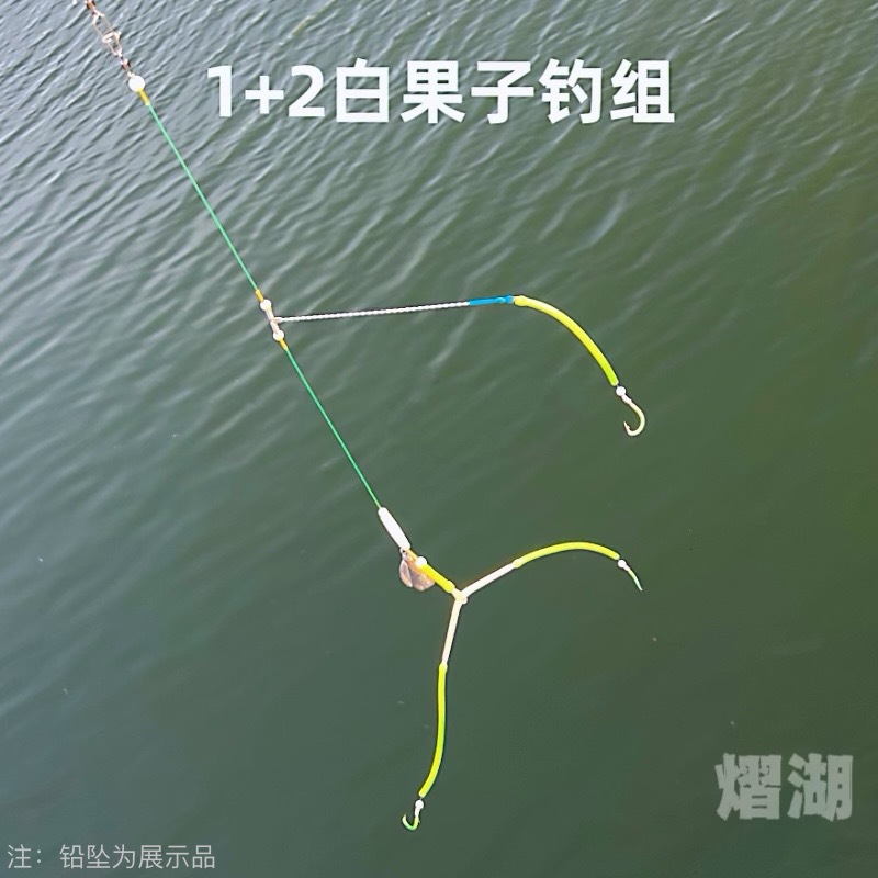 Luminous White Bait Fishing Rig for Night Fishing with Hooks for Boat Fishing, Targeting Yellow Croaker, Yellow Croaker, and Yellow Croaker Fish, with Anti-Tangle Fishing Line