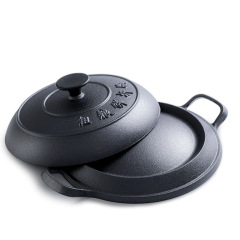 BG54 wholesale coarse grain cake folding pan with traditional cast iron pan, thickened household yellow cake pan