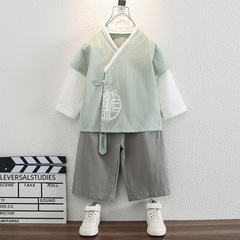 Children's Hanfu Men's Autumn Outfit 2023 New Tang Suit Spring and Autumn Boys Chinese Style Ancient Costume Long Sleeve Traditional Performance Clothes