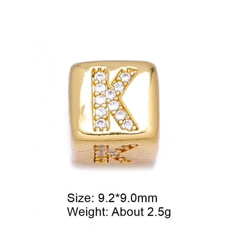 3g Weight Beads Jewelry Making Type DIY Ornament Accessories Classification 1 Piece Quantity Copper Material Letter Pattern All Seasons Season Polished Finish Plating Design Simple Style Style 1 Piece Copper Letter Polished DIY Ornament Accessories Beads 13