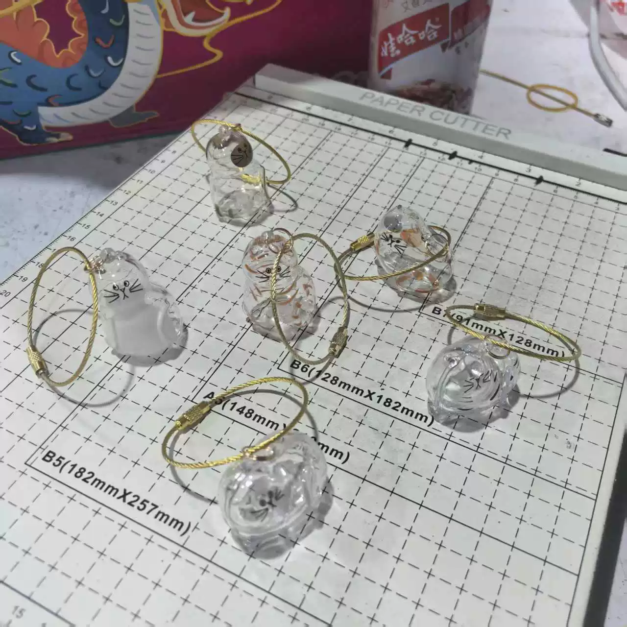 Прозрачная коробка для хранения, памятная капсула, брелок