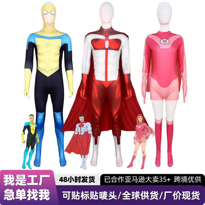 Invincible Cosplay Costume, Invincible Boy, All-Powerful Man, Atomic Eve Superhero Costume Invincible Cosplay Costume, Invincible Boy, All-Powerful Man, Atomic Eve Superhero Costume