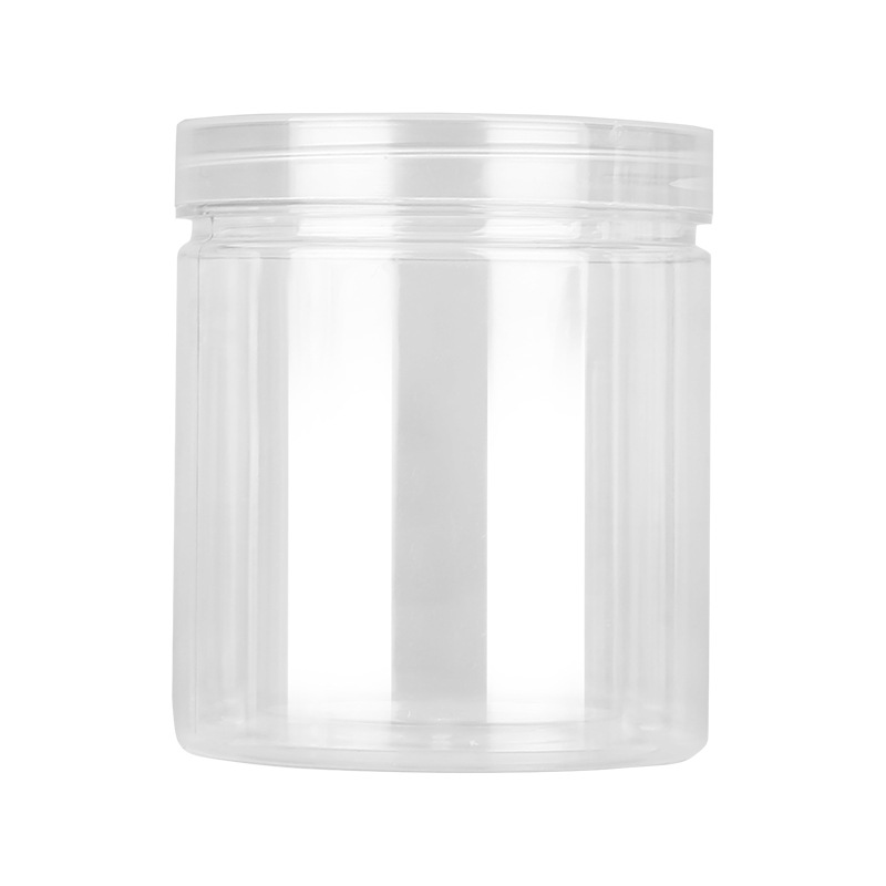 Tarro de plástico Botella de plástico de boca ancha Fabricante de botella de bocadillo transparente Miel engrosada Nueces Cereales tostados Tarro sellado