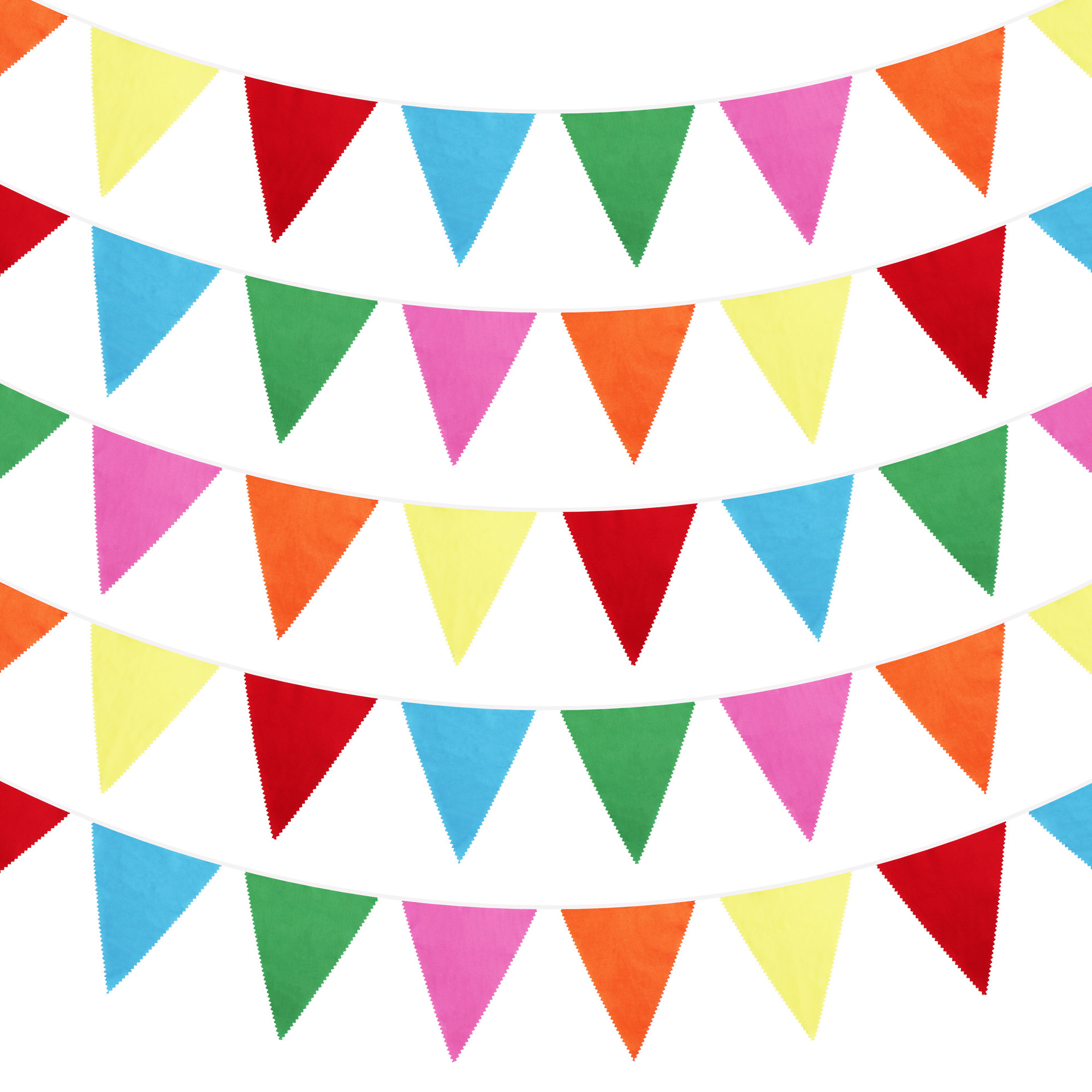 12 Meter 42 Stücke bunte Blumenwellen-Einzelschicht-Baumwolldreiecksflagge Geburtstagsflagge Fotohintergrund Western-Hochzeitsflagge_voghion.com