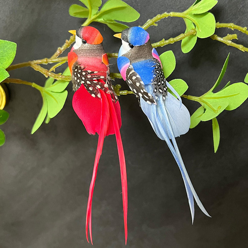 Artificial Feather Bird Ornament Craft Feather Product Courtyard Fake Bird Garden Bird Gardening Home