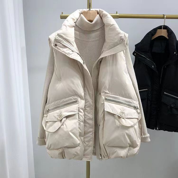 2025 New Korean Style Loose Cotton Vest for Women, Trendy and Stylish, Versatile and Warm.