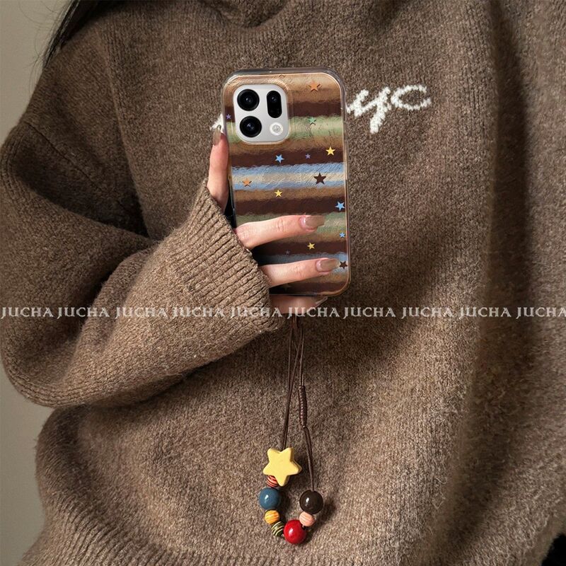Suitable for Oppofindx8 Mobile Phone Case, High-End Accessible Luxury Oppofindx7Pro Niche X Contrasting Stripes Stars