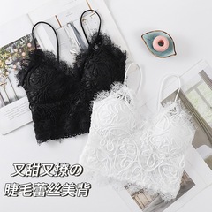 新款美背蕾絲裹胸百搭背心性感舒適透氣防走光聚攏內搭外穿抹胸女