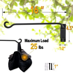 Cross-border Hanging Hook Flower Bracket Hook Rack Garden Balcony Hanging Basket Rack Flower Pot Rotatable Wall-mounted Lantern Can be Fixed