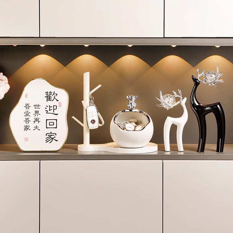 暴力熊入户玄关摆件钥匙收纳进门门口鞋柜客厅装饰品乔迁新居礼品|undefined