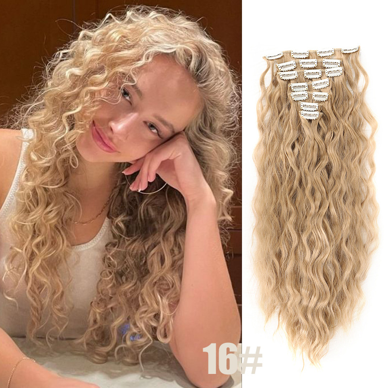Extensions clip-in synthétiques naturelles kit 7 pièces_voghion.com