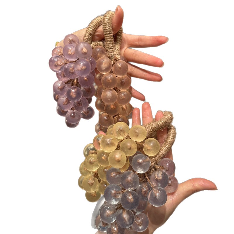 跨境水晶葡萄香皂葡萄串手工皂精油皂洗澡洗手持久留香仿水果肥皂|undefined