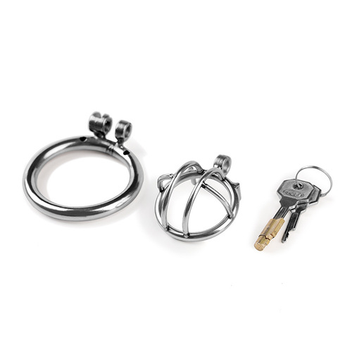 Adult metal stainless steel chastity lock men's sm appliance supplies penis lock restraint ring masturbation jj delay birdcage