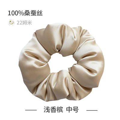 Saç üçün rezinlər Sleep Hair Tie, Mulberry Silk - light-champagne-7cm-22mm
