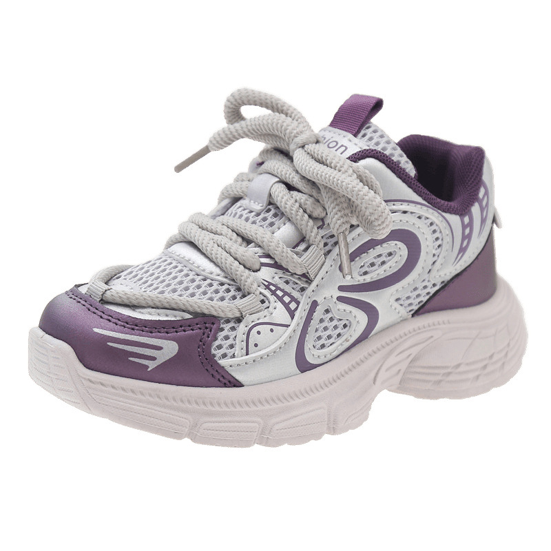 Calzado deportivo para niñas 2025 primavera nuevos zapatos de papá para niños zapatos para niños zapatos para correr para niños de todos los partidos