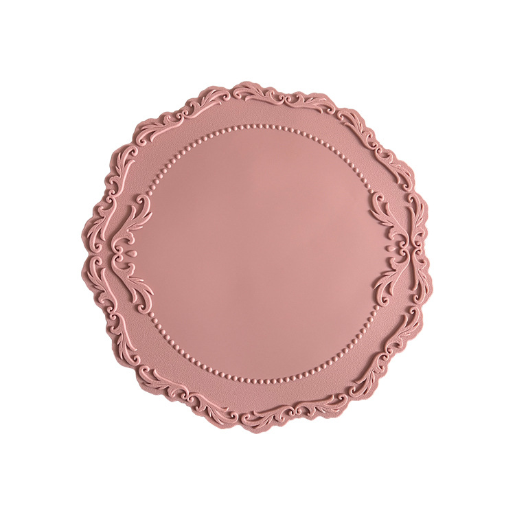 Estera de aislamiento resistente a altas temperaturas de silicona anti-escaldado estera de mesa hogar engrosada estera taza estera Tazón estera patrón en relieve mantel individual