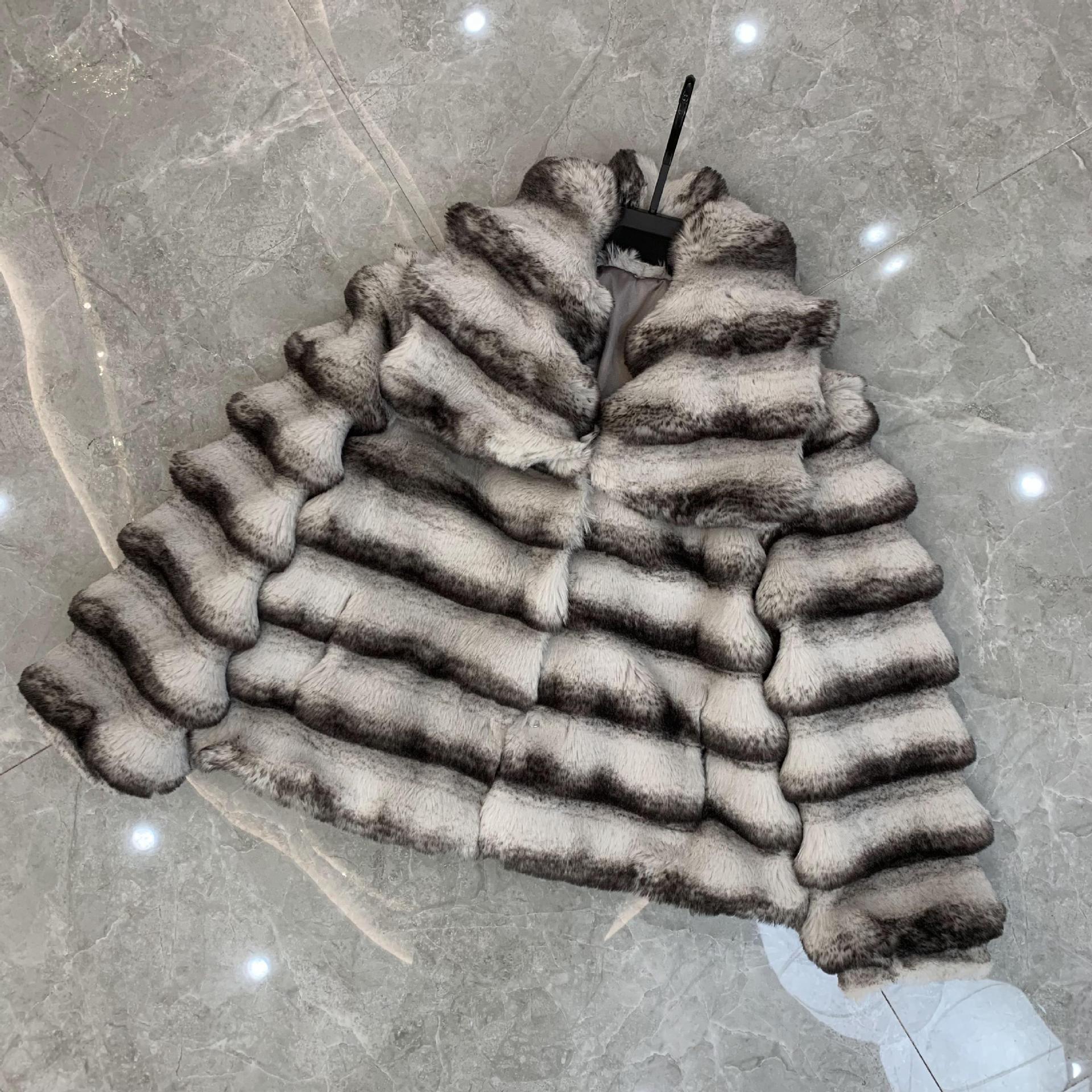 Women's Clothing Autumn and Winter New Retro Rex Rabbit Fur Chinchilla Fur Coat Women's High end Young Fur Short Style_voghion.com
