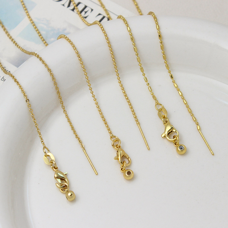 4g Weight Chain Jewelry Making Type 45-50cm Jewelry Making Size Lobster Trigger Clasp Closure Clasp Closure Type Jewelry Accessories Classification 1 Piece Quantity Copper Material Geometric Pattern All Seasons Season Plating Design Simple Style Style 1 Piece Copper 45-50cm Jewelry Accessories Chain Simple Style Geometric 3