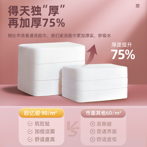 Ou Yizi disposable compressed face towel bagged candy portable package wet and dry thickened large travel towel