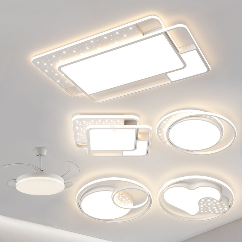 LED moderno y simple sala de estar lámpara de techo de protección de ojos pasillo luz principal paquete de dormitorio combinación de lámparas Zhongshan
