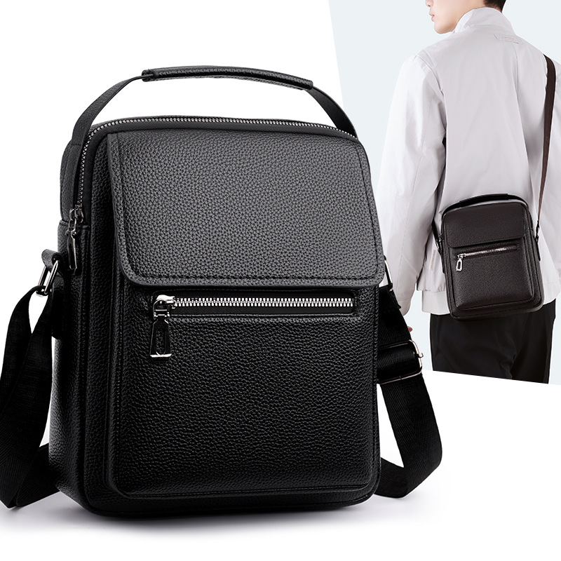 Nuevo paquete de hombro de negocios de gran capacidad transfronteriza para hombres, bolso casual de estilo de moda, bolso de correo portátil