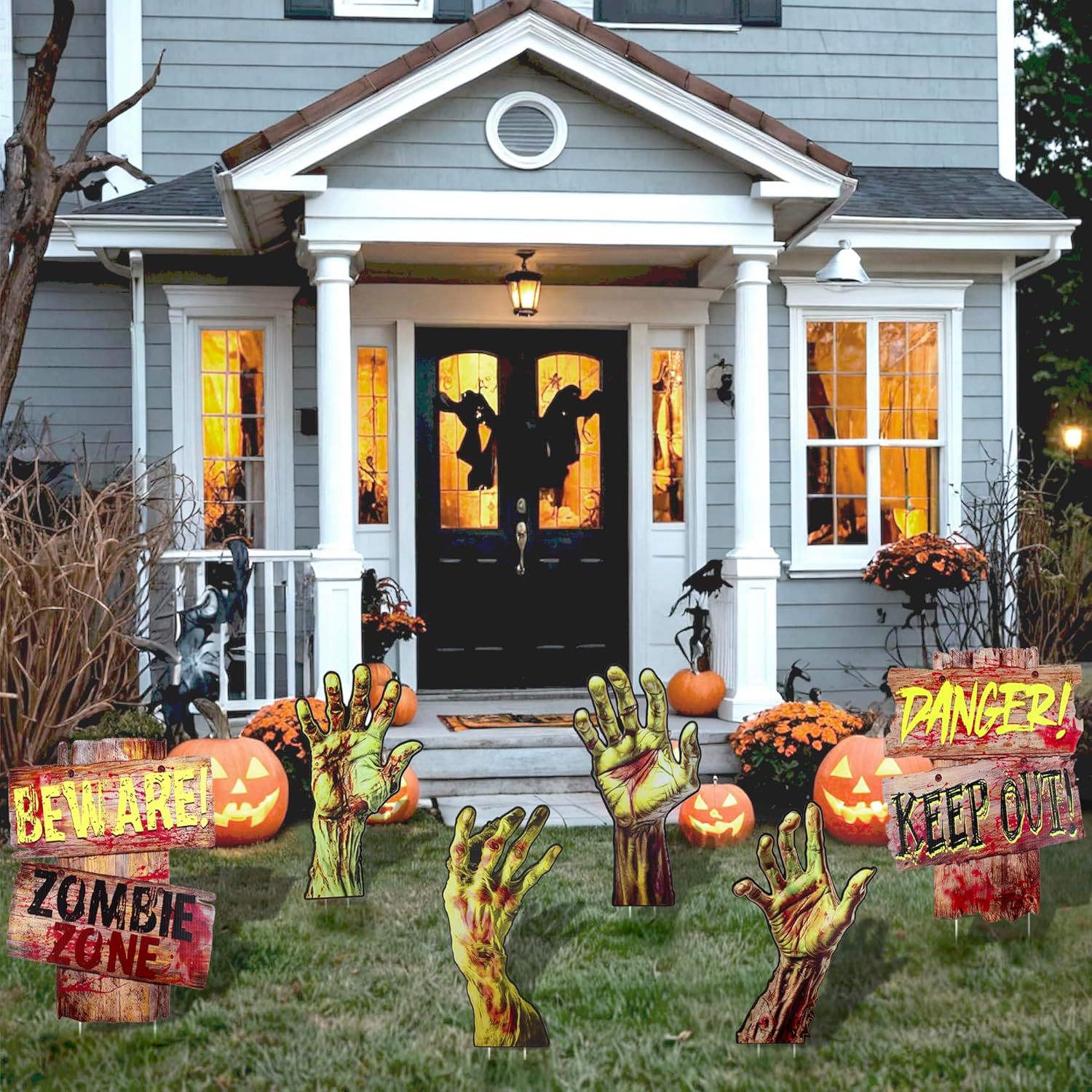 Logotipo de Halloween Zombie Garden Decoración de Horror Garden Decoración de fiesta de Halloween