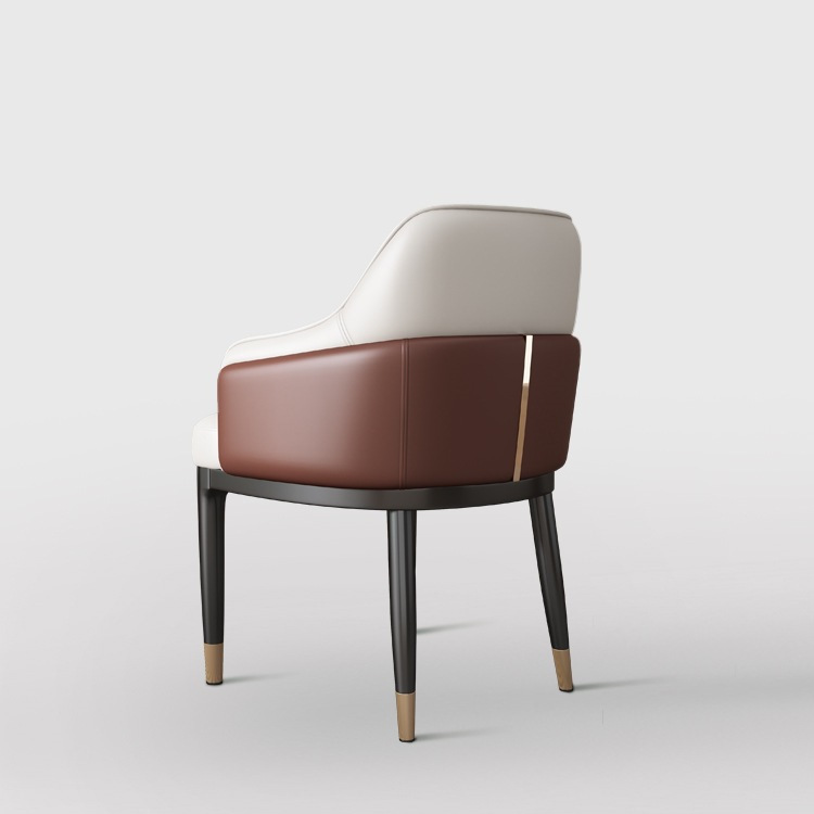 Italian-Style Light Luxury Dining Chair, Home Eco-Friendly Dining Table Stool with Backrest, Modern Hotel Simple Meeting Chair