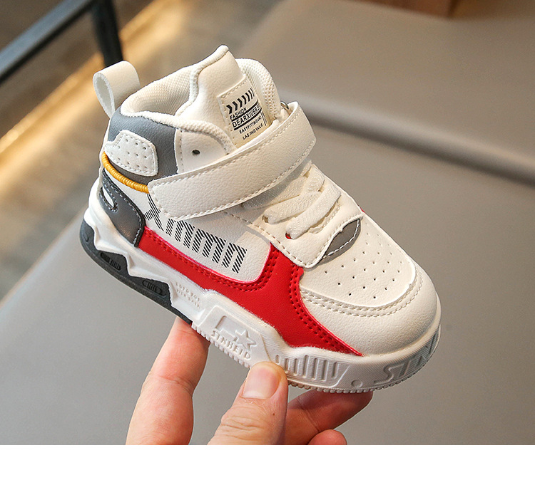 2024 primavera e autunno scarpe da basket in pelle per bambini scarpe da ginnastica alte per ragazzi scarpe da corsa da allenamento per bambini di piccole e medie dimensioni_voghion.com