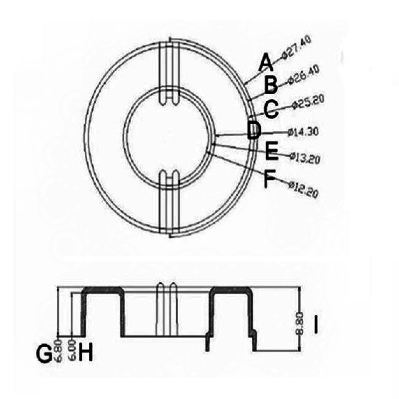 T25磁环白壳25mm外壳滤波器白壳T25白壳带隔片变压器电子干式高频