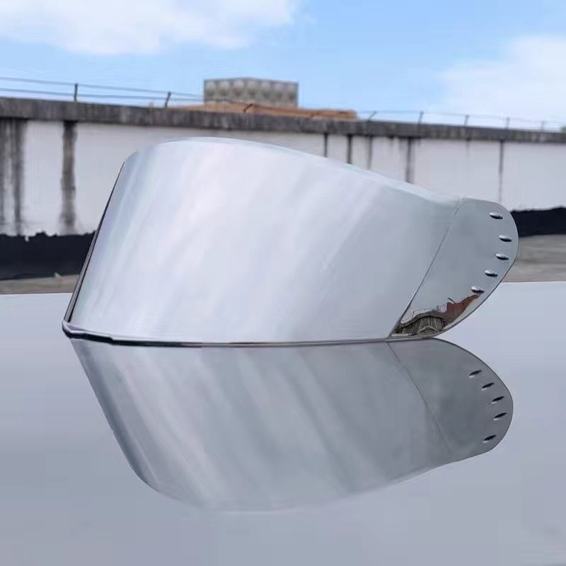 Lente para Casco ORZ966 Transparente Marrón con Recubrimiento Plateado, Lente Iridiscente Colorida para Bicicleta de Carretera, Protección para Ciclismo de Alta Velocidad