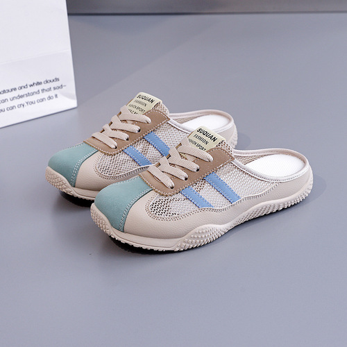 Ins Korean-style closed-toe half-slippers for women, summer new style, student outdoor sandals, casual shoes for women, K1512