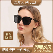 新款偏光防曬墨鏡女高級感TR品質貼牌防紫外線非gm太陽鏡一件代發