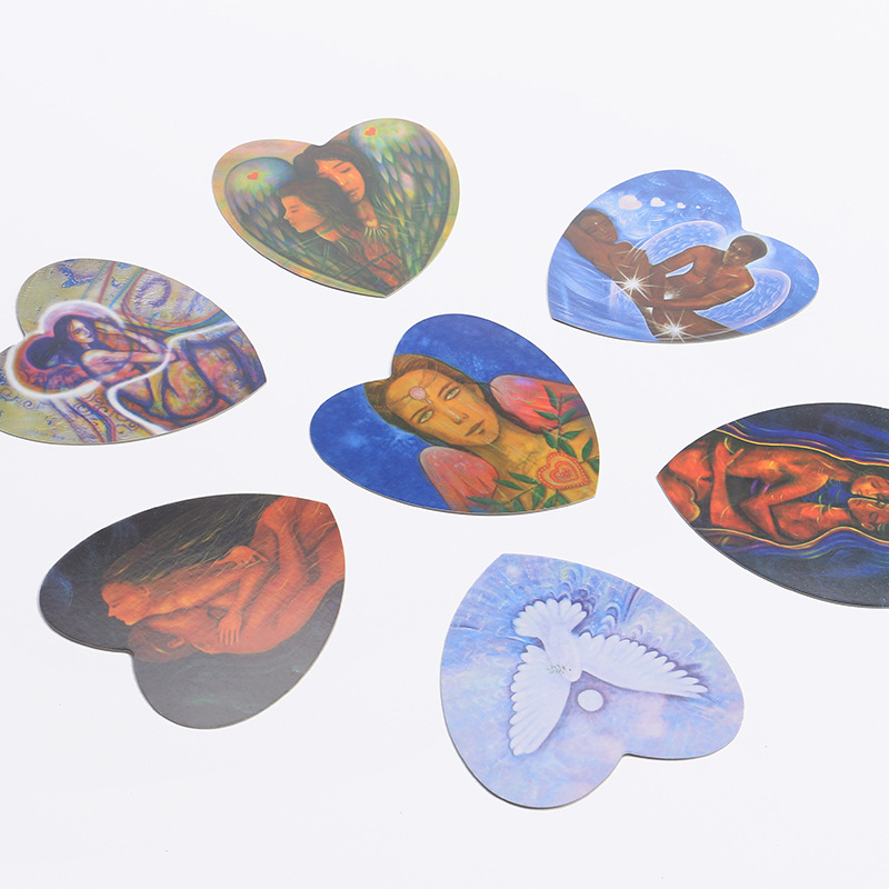 Lovers Couple Oracle Tarot Heart-shaped Cards_voghion.com