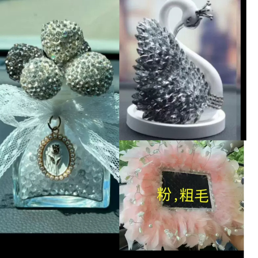 Decoraciones de automóviles Camellia creativa nueva consola central de verano joyas de automóviles chicas decoración de plástico