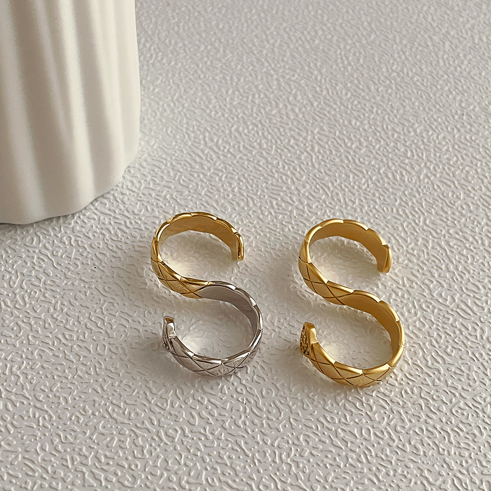 1 Piece Fashion S Shape Metal Plating Womenu0027S Open Ring