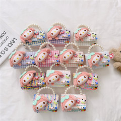 Fashionable pearl handbag for women, versatile chain crossbody bag, simple small fragrant style shoulder bag, children's small square bag wholesale