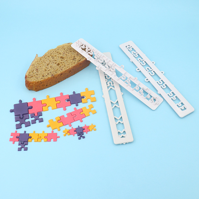 Nuevo molde creativo para cortar rompecabezas, molde para pasteles de fondant artificial, molde para galletas, suministro directo de fábrica
