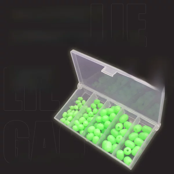 Hunting high road Asian rock fishing accessories 100 pieces of soft blocking beads suit anti-collision beans luminous beads cross-border sea fishing long-distance fishing gear