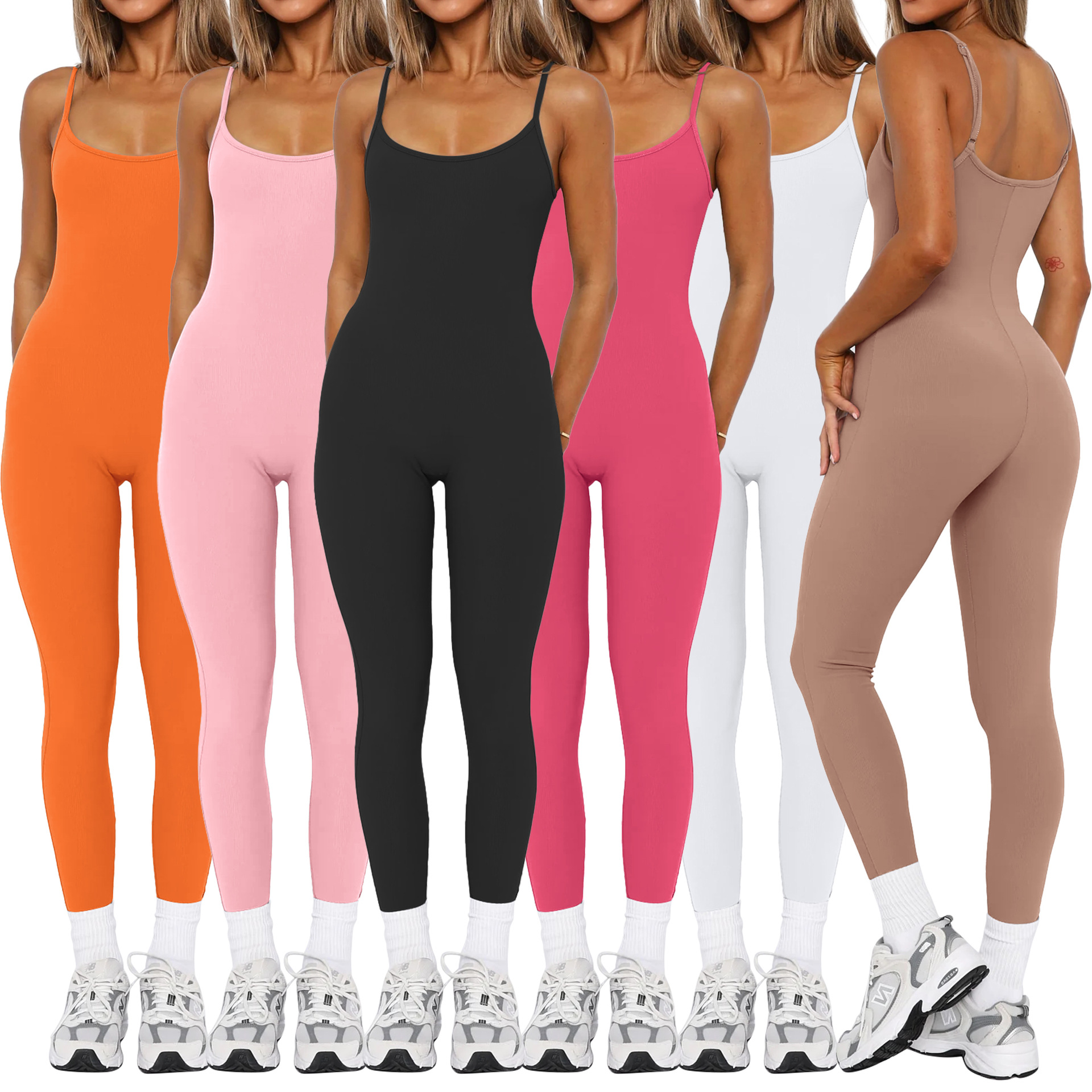 European and American Style Amazon Aliexpress Temu Women's Thickened Sexy Backless Strap Tight Adjustable Buckle Jumpsuit