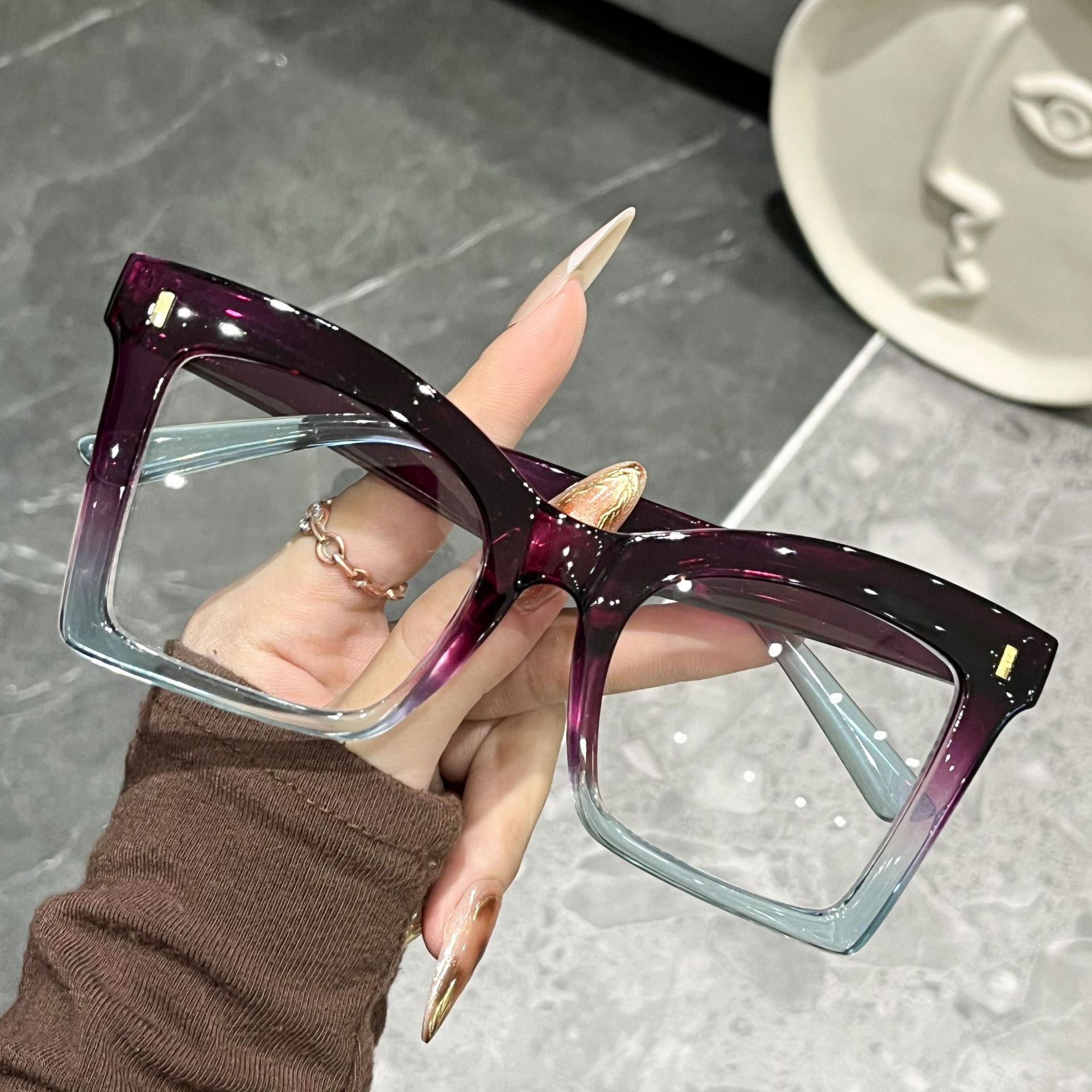 Butterfly Blue Light Blocking Glasses For Women Large Frame_voghion.com