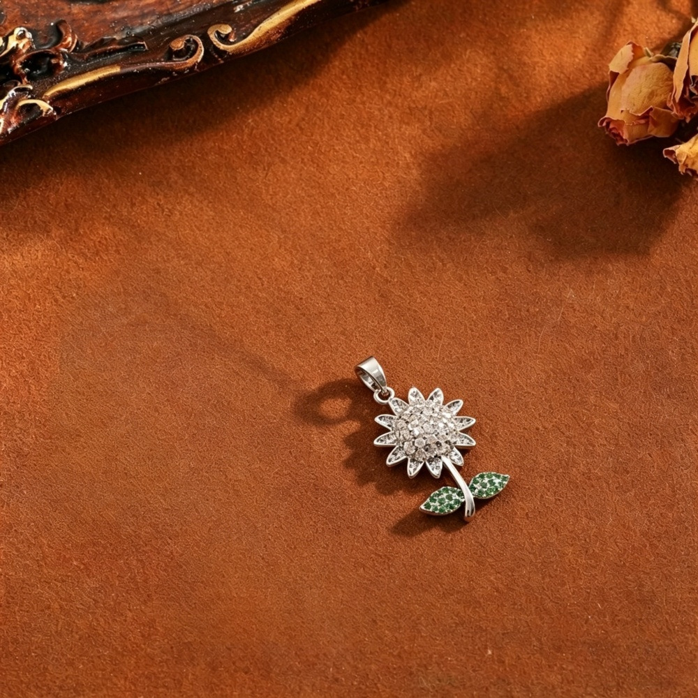 INS Europa y los Estados Unidos venden tulipanes girasoles colgante de diamantes de diamante de aluminio para mujeres lujosas y lujosas con colgante de bronce multi-combinante