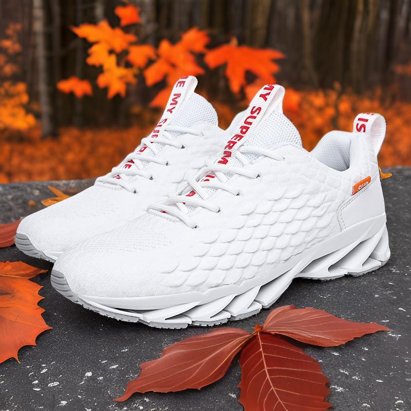 Zapatos de hombre primavera y verano, transpirable y ligero, nuevo estilo coreano, patrón de escamas de pescado, zapatos de malla de hoja, deportes, ocio, zapatos para correr, zapatos de hombre