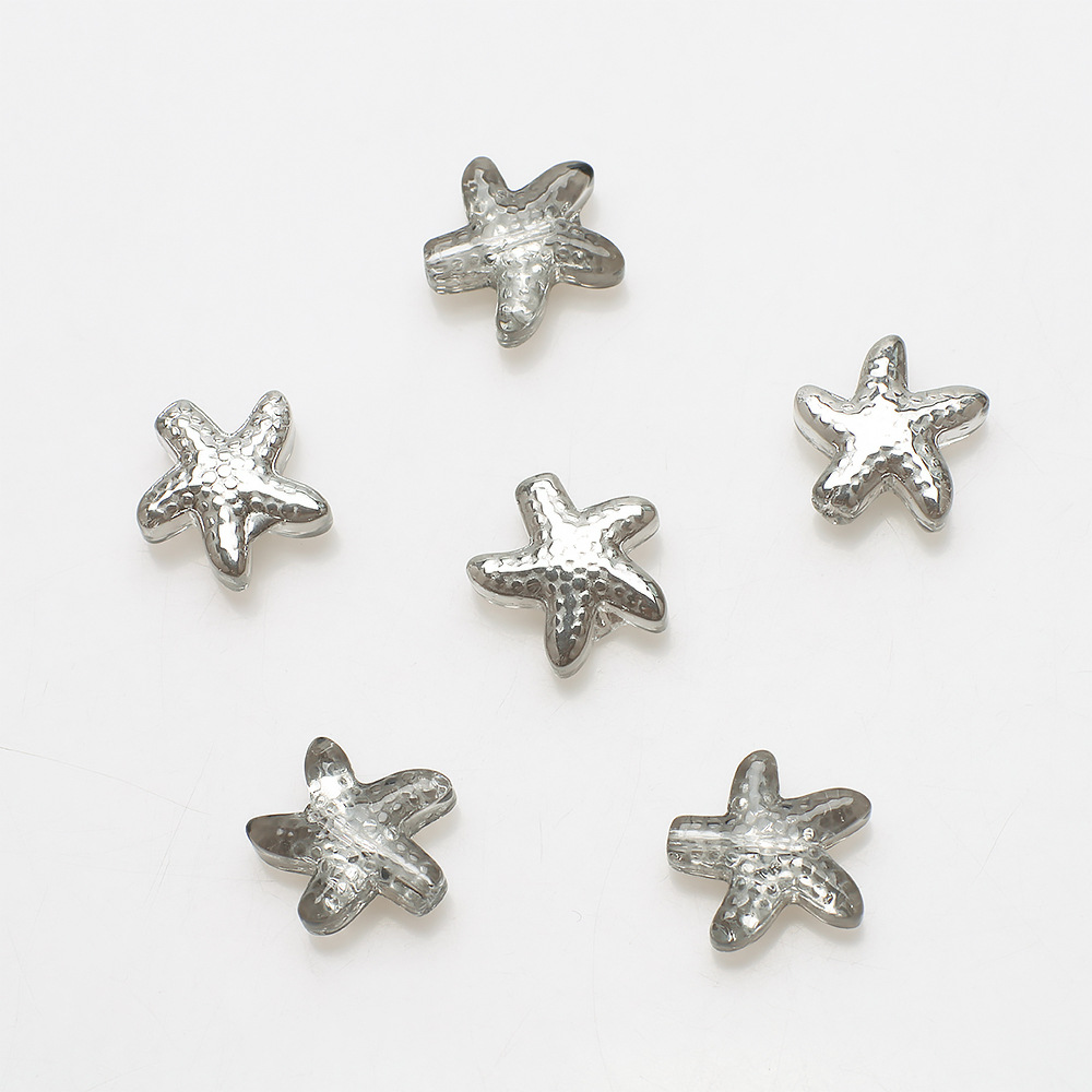 A Pack Of 30 13 * 14mm Hole 1~1.9mm Glass Glass Starfish Beads display picture 9