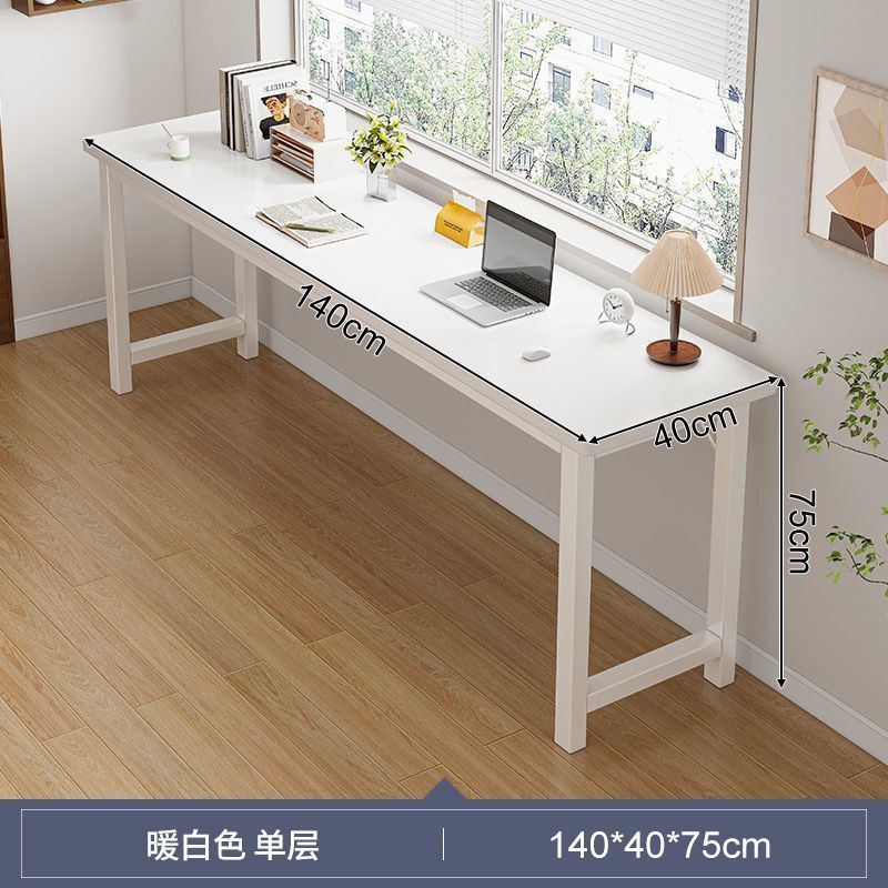 长条桌子简易出租屋用双层靠墙书桌子长方形电脑桌家用客厅双人桌|undefined