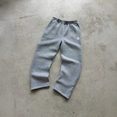 Eurasian wholesale cross-border elastic drawstring pants with zipper, solid color casual long pants, high street hip-hop rap streetwear Y2K